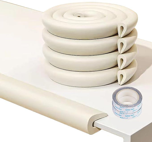 4M U Shape Edge Protectors for Glass Coffee Table, Foam Baby Proofing Safety by Fozobaiy