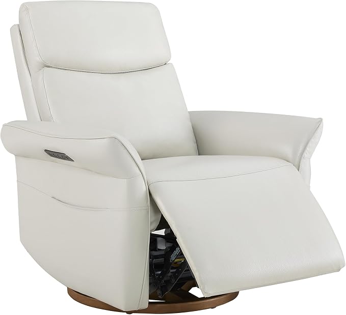 CHITA Genuine Leather Power Recliner Chair, Electric Triple-Motor Swivel Glider by CHITALIVING