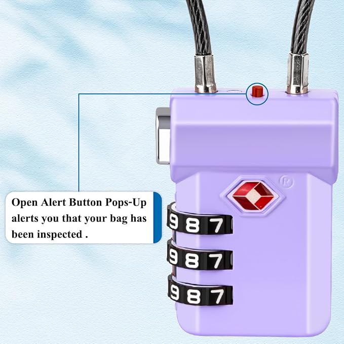 SURE LOCK TSA Approved 3-Digit Combination Luggage Locks – Open Alert Indicator - Image 5