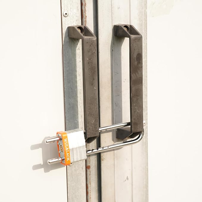 Padlock with Key, WULALACK 2 inch Wide Heavy Duty Laminated Steel Keyed Padlock - Image 5