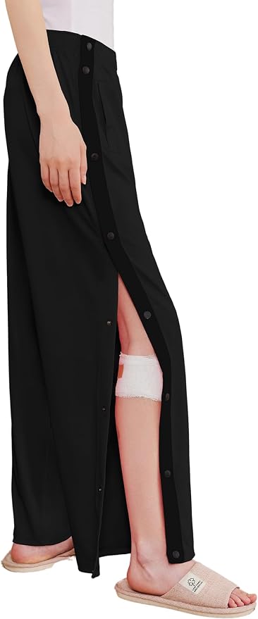 Deyeek Women's Tear Away Pants Side Split Snap Open Bottom Sweatpants Leg by Deyeek