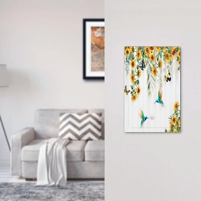 Yellow Sunflower Blue Hummingbird Butterfly 1 Gang No Device Light Switch Cover - Image 7