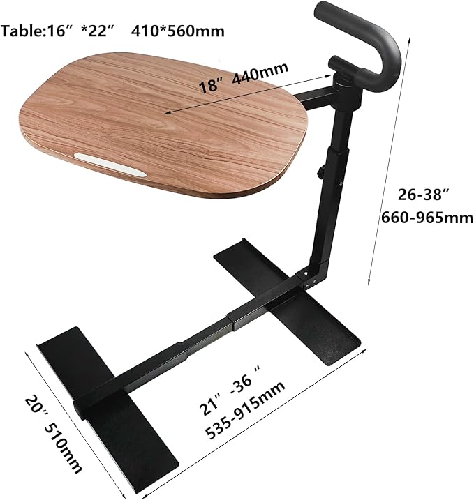 Auxiliary Standing Tray 360 Degree and Height Adjustable Rotating TV and Laptop - Image 2