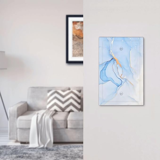 Modern Art Blue Gold Marble Abstract Luxury Print Light Switch Cover Plate 1 - Image 7