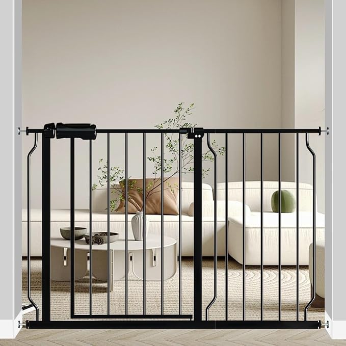 Fairy Baby Walk Through Baby Gate 43.5-48 Inch Wide, Pressure Mounted Safety by FairyBaby