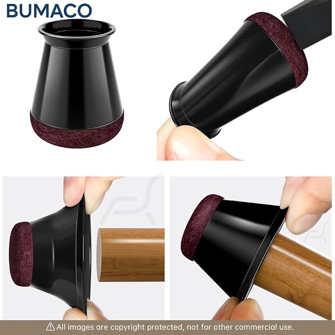 BUMACO Chair Leg Floor Protectors Chair Leg Protectors - Image 6