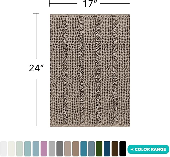 Turquoize Luxury Chenille Bath Rug - Image 2