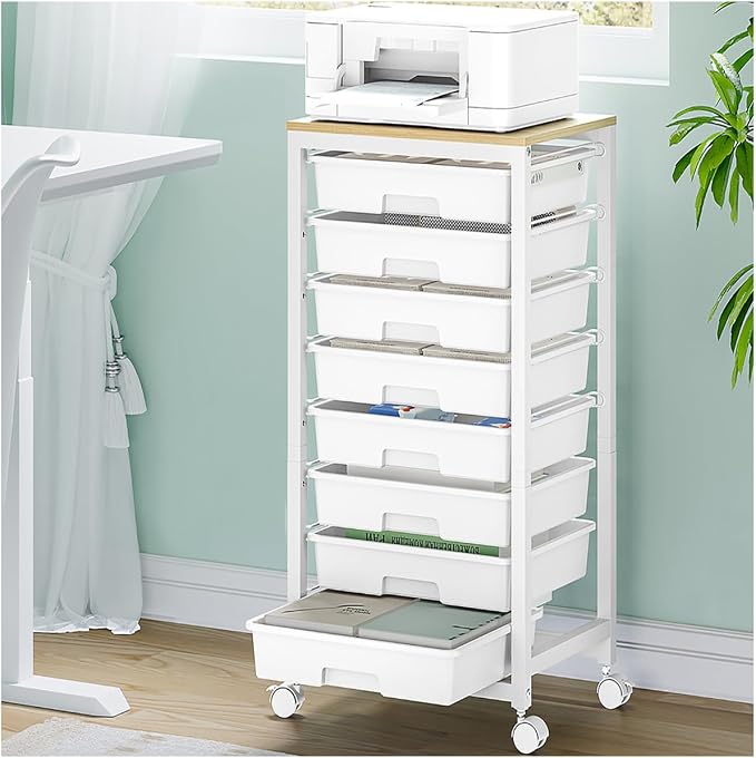 Rolling Cart with Drawers, 8 Drawer Rolling Cart, Rolling Drawer Cart, Rolling - Image 5