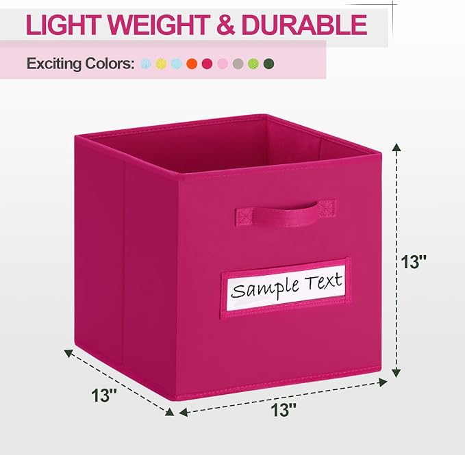 artsdi Fabric storage cubes 13 Inch Cube Storage Bin, cube organizer bins - Image 2