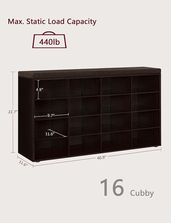 DINZI LVJ Shoe Storage Bench - Image 3