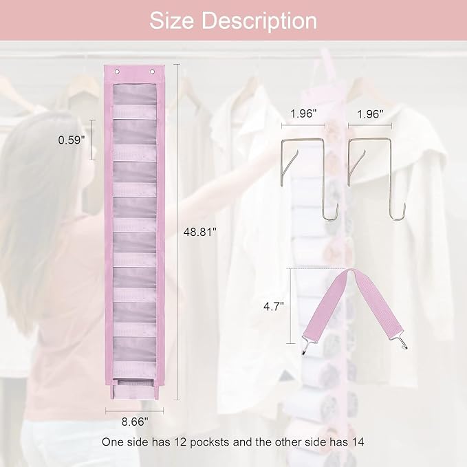 Legging Organizer Storage, Foldable Hanging Closet Organizer Storage - Image 5