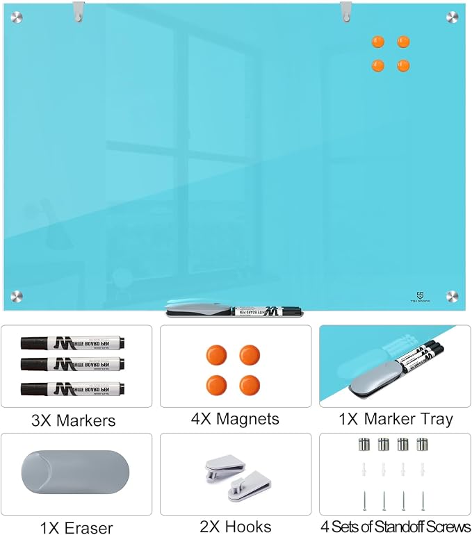TSJ OFFICE Glass Dry-Erase Board - Image 4