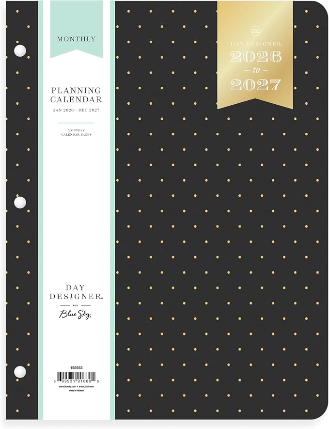Blue Sky Day Designer 24 Month 2026 Monthly Planner Calendar, January 2026 by BlueSky