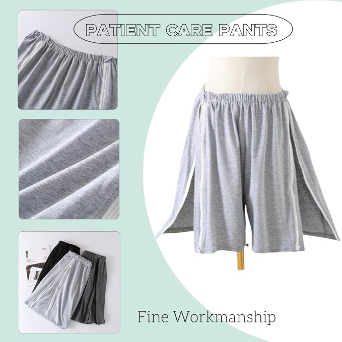 Bedridden Patient Clothing, Full Open Patients Care Trousers, Unisex Fracture - Image 5