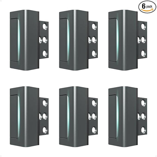 6Pack Home Security Door Reinforcement Lock Childproof, Door Lock by GreaTalent