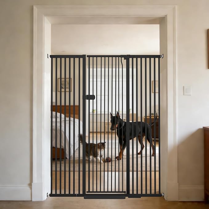 Lumizone Extra Tall Cat Gate 61.02" High Pressure Mounted Extra Wide 2025 New by Lumizone