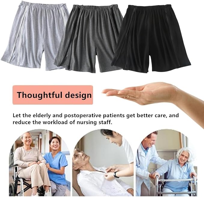 Bedridden Patient Clothing, Full Open Patients Care Trousers, Unisex Fracture - Image 6