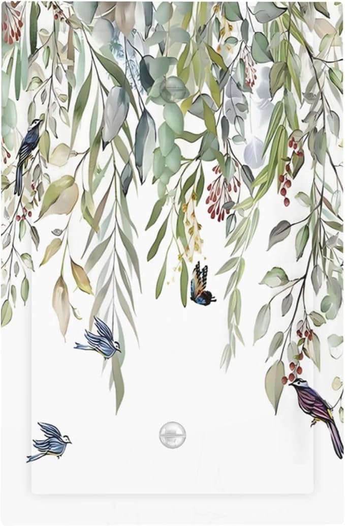 Green Leaf Eucalyptus Leaves Floral Bird Butterfly Light Switch Cover Plate 1 by Unknown