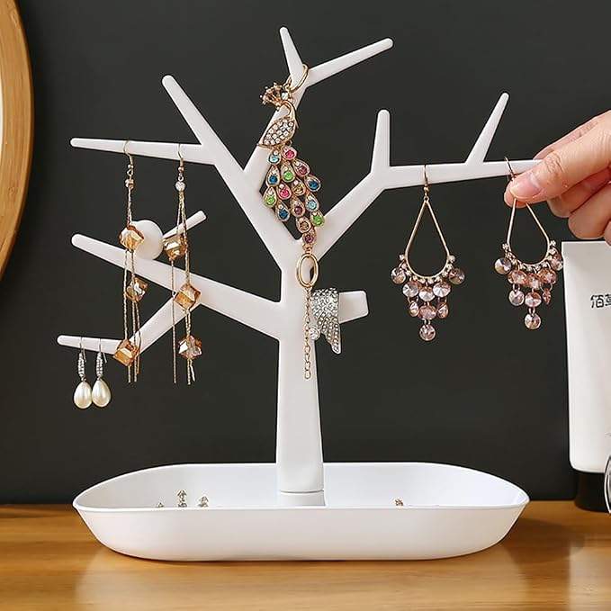 Tabletop Key Holder Stand Tree Key Rack, Stand Jewelry Display Necklace Ring - Image 5