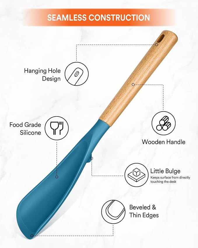 Multifunction Spatula Spoon for Nonstick Cookwares, Sturdy BPA-Free Matte - Image 4