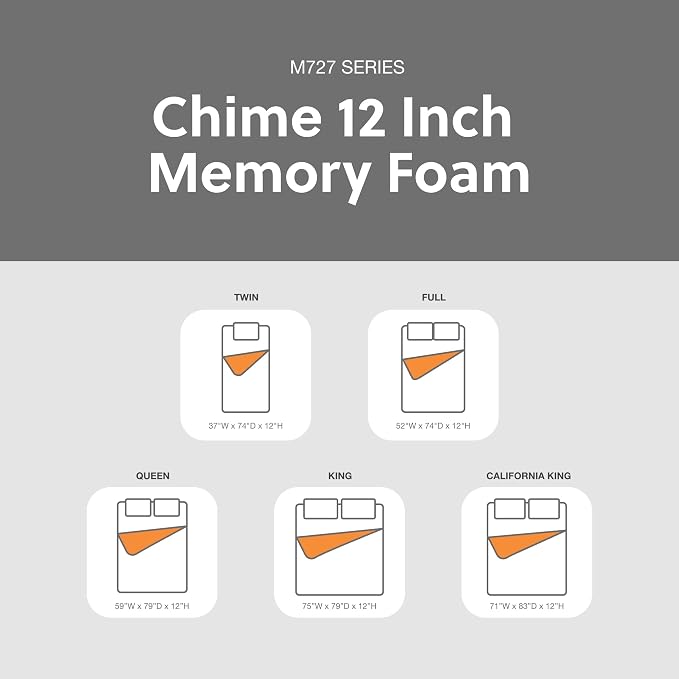 Signature Design by Ashley Chime Memory Foam 12" King Mattress - Image 8