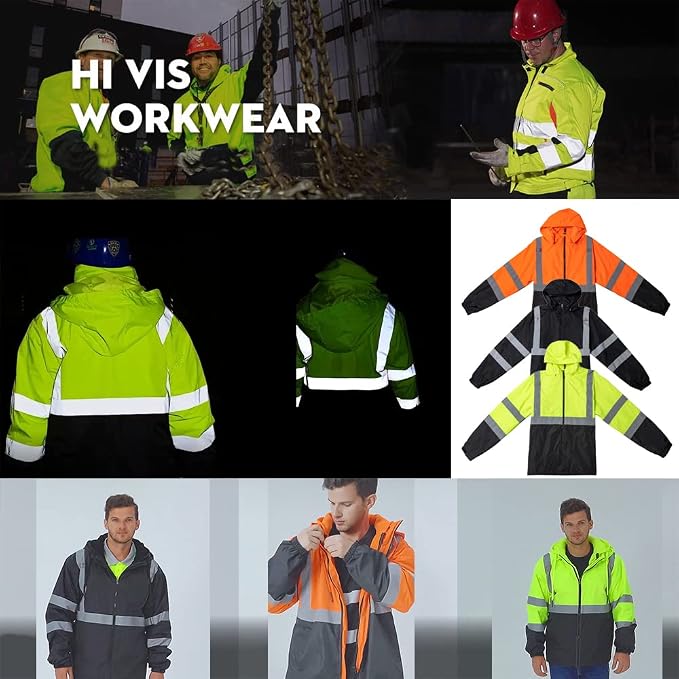 YOWESHOP High Visibility Reflective Safety Jacket Reflective Jacket - Image 4