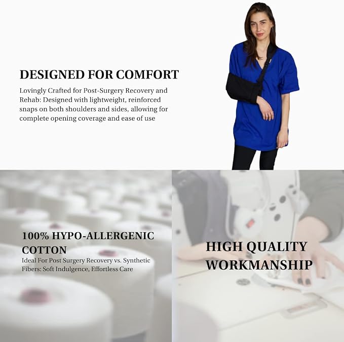 Inspired Comforts Unisex Post Surgery & Rehab V Neck Dual Access Snap Shirt - Image 7