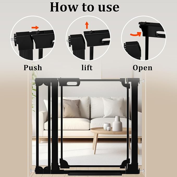 WAOWAO Clear Baby Gate for Stairs Modern Design Acrylic Auto Close Pet Gate - Image 3