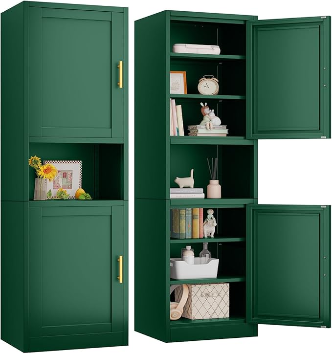 67" Tall Narrow Storage Cabinet Metal Bathroom Cabinet by pozdeg