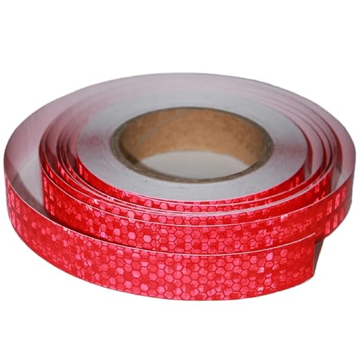 Industrial Reflective Tape Red Outdoor Waterproof 1 inch, High Visibility by tuyrchu