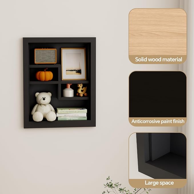 Solid Wood 14 X 18 Recessed Medicine Cabinet, Medicine Cabinet Organizer - Image 7