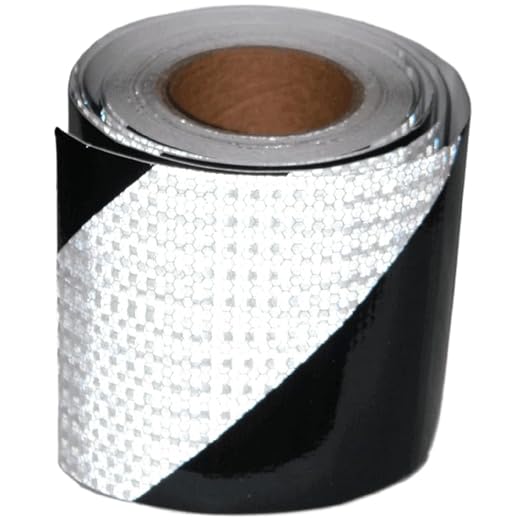 Black White Reflective Tape Outdoor Waterproof 6 inch X 66 feet, High by tuyrchu