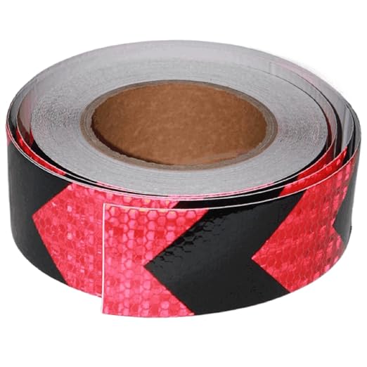 Reflective Tape Red and Black 2 inch X 66 feet, Outdoor Waterproof Hazard by tuyrchu