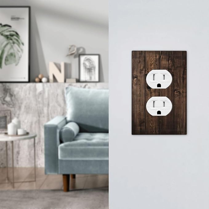 Rustic Brown Wood Plank Vintage Wooden Texture Print Outlet Covers 1 Gang - Image 7