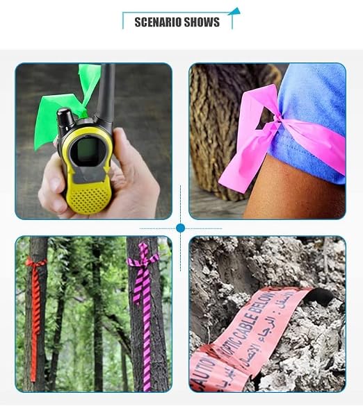 Blue Flagging Tape 10 Pack, Surveyors Tape, Tree Marking Ribbon, Non-Adhesive - Image 6