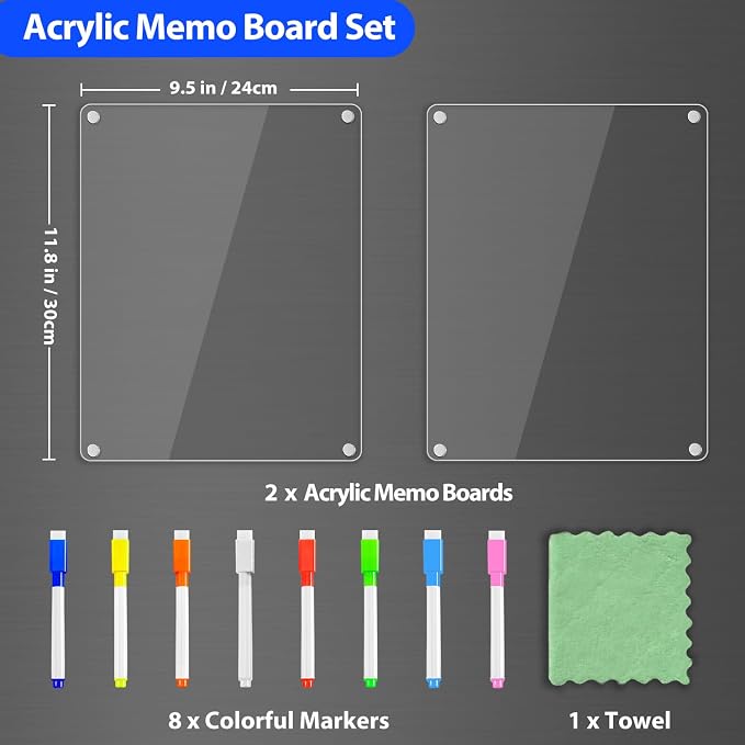 PigPotParty Clear Acrylic Magnetic Whiteboard - Image 6