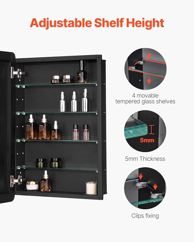 VEVOR Medicine Cabinet, 20 x 30 inch, Medicine Cabinet - Image 5