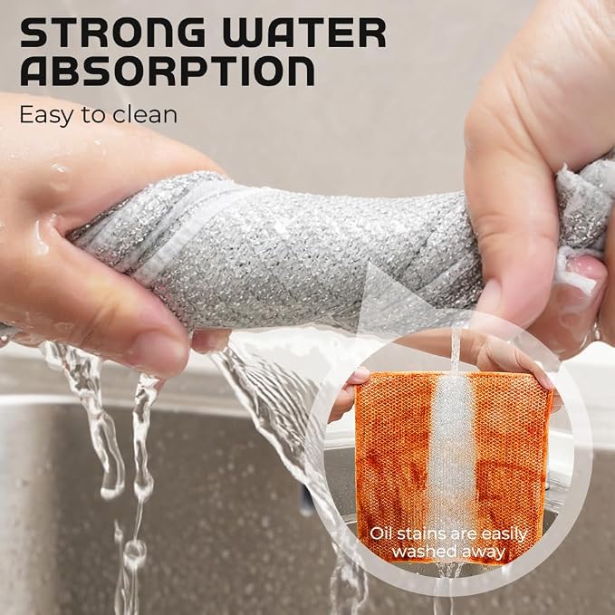 2024 New Multipurpose Wire Dishwashing Rags, Premium Metal Wire Dishwashing - Image 4