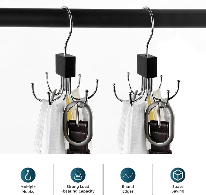 Multi-Purpose Rotatable Belt Hanger & Organizer - Image 4