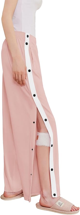 Deyeek Women's Tear Away Pants Side Split Snap Open Bottom Sweatpants Leg by Deyeek