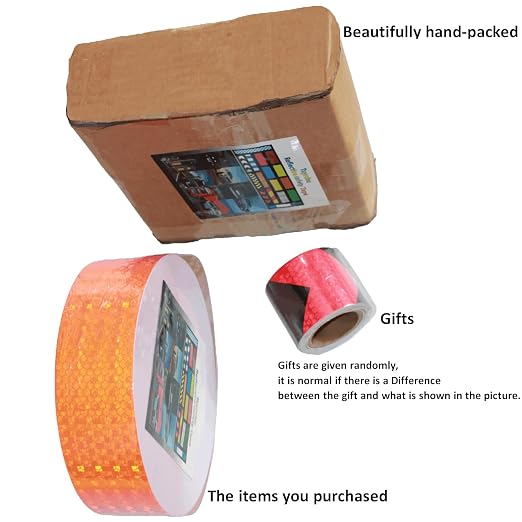 Orange Reflective Tape 2 inch Wide, Outdoor Waterproof Hazard Conspicuity - Image 4
