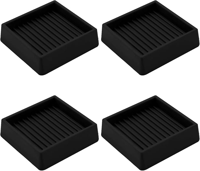 2X2 Rubber Caster Cups, Non Slip Furniture Pads, Anti-Slip Furniture Gripper by VOCOMO