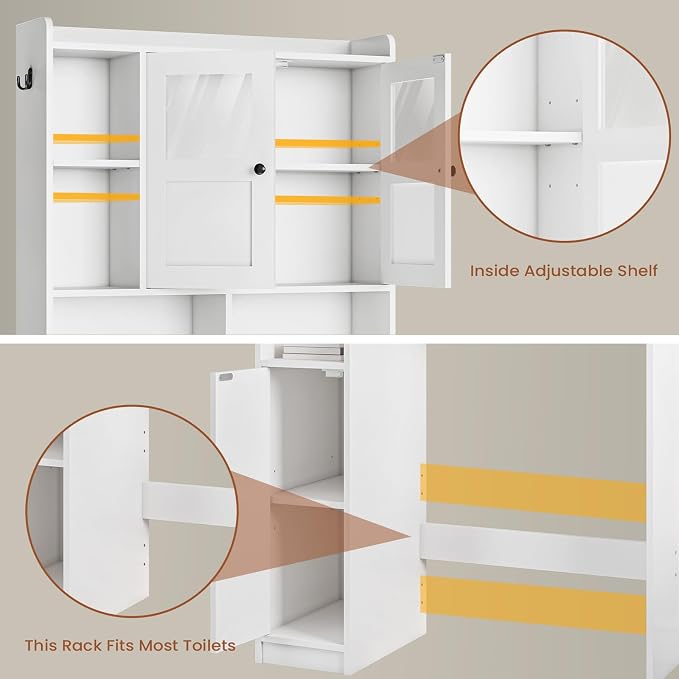 Itaar Over The Toilet Storage Cabinet, Over Toilet Bathroom Organizer - Image 8