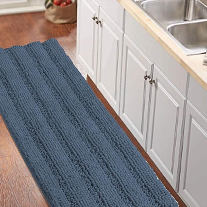 Turquoize Bathroom Runner Area Chenille Rug Oversize Non-Slip Shag Kitchen by Turquoize