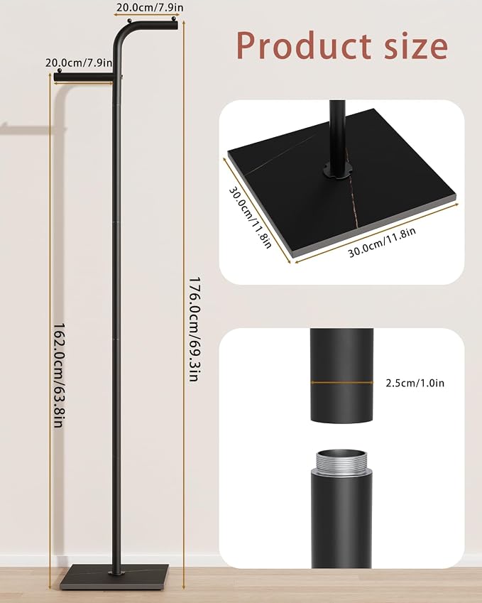 Coat Rack Freestanding, Modern Clothes Hanger Stand - Image 3