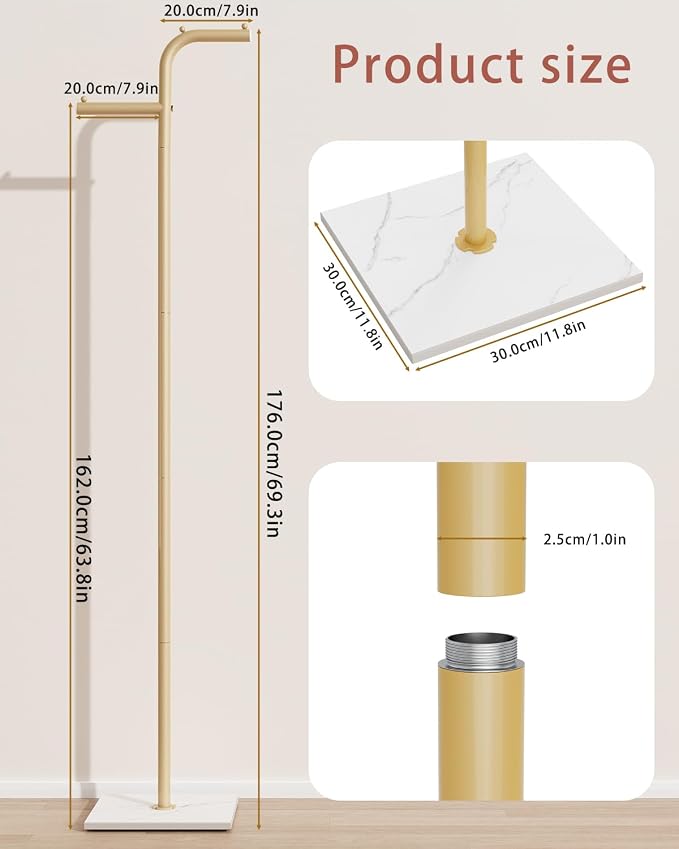 Coat Tree Freestanding, Modern Sturdy Clothes Hanger - Image 3