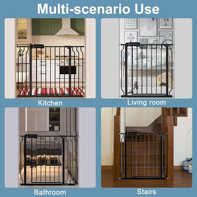 Narrow Baby Gate 24 to 29 Inch Wide Pet Gate Pressure Mounted No Drill Safety - Image 6