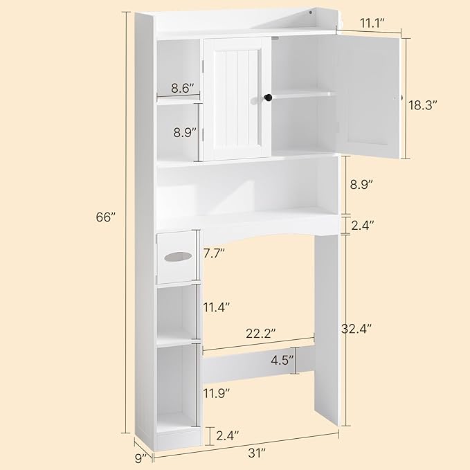 Gizoon Over The Toilet Storage Cabinet, Over Toilet Storage Cabinet - Image 2