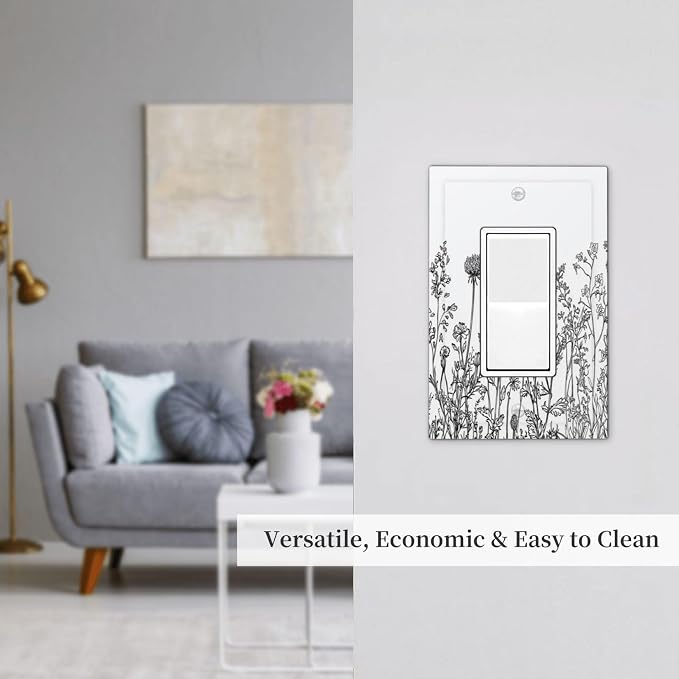 Decorative Outlet Covers Floral Wildflower Rustic Plant Leaves 1 Gang Single - Image 7