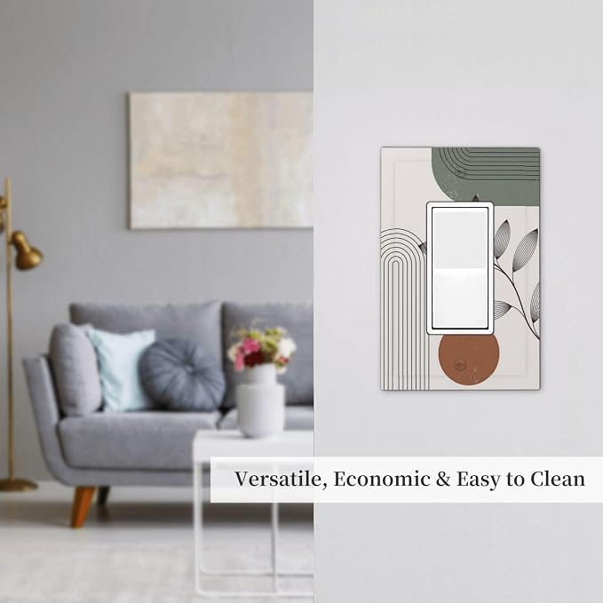 Decorative Outlet Covers Sage Green Boho Nature Art Minimalist Geometric Plant - Image 7